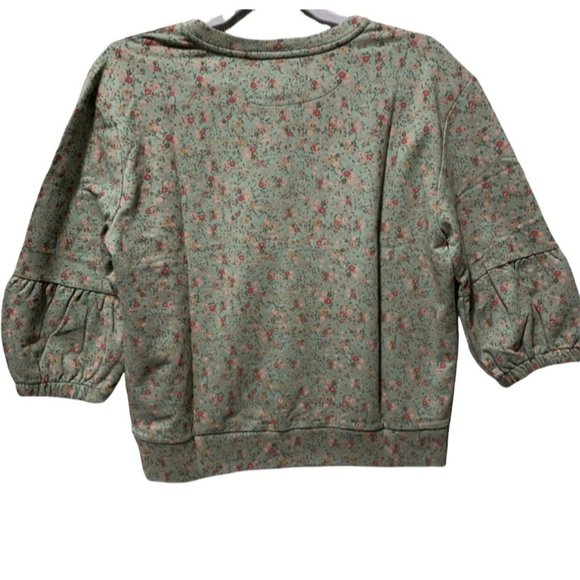 NWT BCBGirls Floral Puff Sleeve Top - Picture 3 of 5